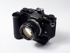 Olympus OM1 MD 35mm SLR Film Camera with Zuiko 50mm f1.4 Prime and Winder 2