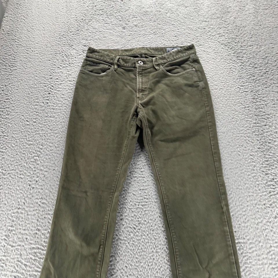 Calça chino Bonobos masculina 32x32 verde algodão stretch ajuste reto - Imagem 2 de 4