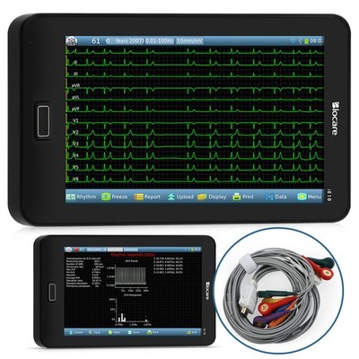 Biocare 12 Lead 12 Channel ECG Machine Tablet CardioPro   300s Rhythms Analysis