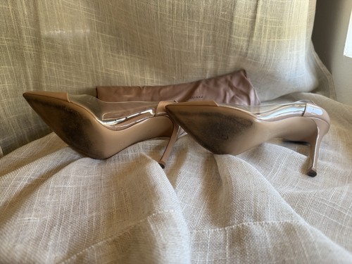 NEW Gianvito Rossi Patent Plexi Heels pink nude 35 - Picture 10 of 12