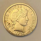 1906 Barber dime Au nice coin with a little album toning