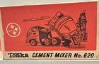 Tonka #620 Cement Mixer EMPTY BOX Only! Vintage Main End Flap Is Off But Present