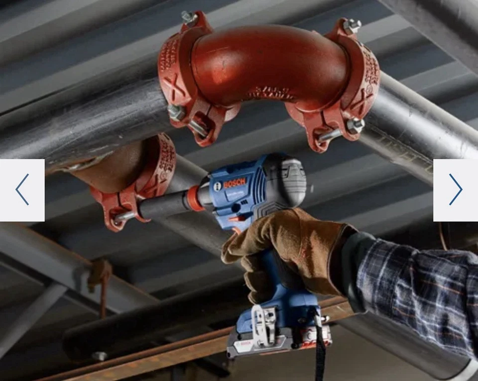 Bosch GDX18V-1600 Cordless Impact Driver Wrench Two-in-one 1/4” 1/2” Bit Socket - Image 4 of 4