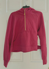 NWT Lululemon Scuba Oversized Half-Zip Hoodie Sz M/L Magenta Smoke / Gold-MGTS