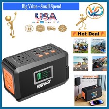 Portable Power Station 120W 88Wh Lithium Battery with AC/DC/USB for Camping