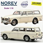 Volvo Amazon Breaking 1962-69 P220 Five Door Estate Pearl White 1:18 Norev 188750