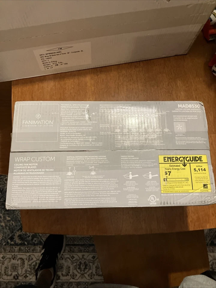 Fanimation Wrap Custom Ceiling Fan with LED Light Kit - Image 3 of 4