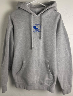 Mac Miller Circles Hoodie Mens Medium Gray Pullover Embroidered Album Merch