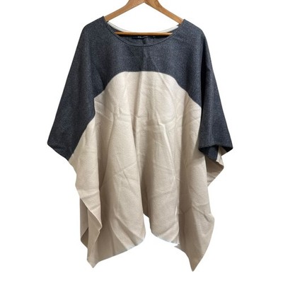 SOFIE D'HOORE Poncho 6525-343-0840 ONE SIZE Gray Beige Women USED