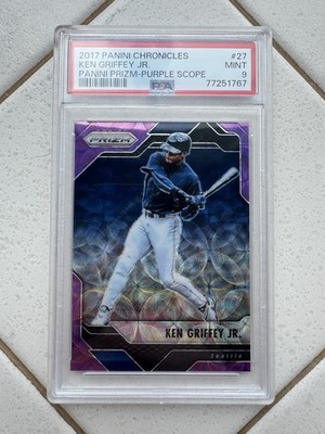 2017 Panini Prizm Purple Scope Ken Griffey Jr #27 - PSA 9 - 66/99
