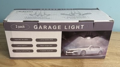 Led Garage Light 2 Pack 200w Plugin Led Shop Light With 6+1 Adjustable Panels  l