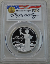 2019-W $100 Platinum Eagle 1 Oz .999 PCGS PR 70 Liberty Reagan Legacy Signed 1663.57 per troy oz