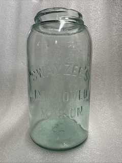 Swayzee's Improved Mason Quart Aqua Coloring