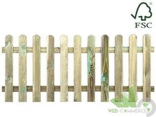 RECINZIONE STECCATO STACCIONATA RECINTO DOGHE PINO LEGNO IMPREGNATO 100X80 CM