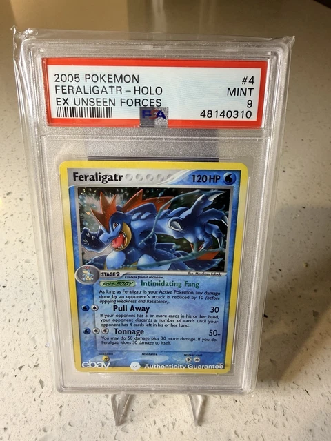 Pokémon EX Unseen Forces Feraligatr 4/115 Holo Rare PSA 9 English 2005