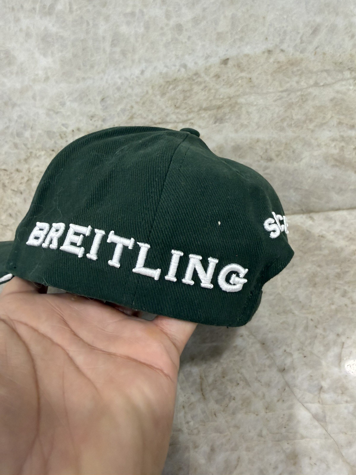 Breitling 1884 in Green- Air Captain Cotton Hat “Flying B” Excellent Condition image 3