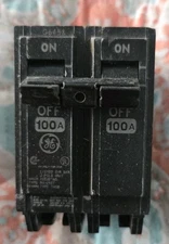 GE General Electric THQB2100 Circuit Breaker 100A 2P 120/240V Used, J15