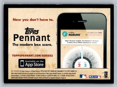 The Modern Box Score 2012 Topps Pennant Florida Marlins #NNO