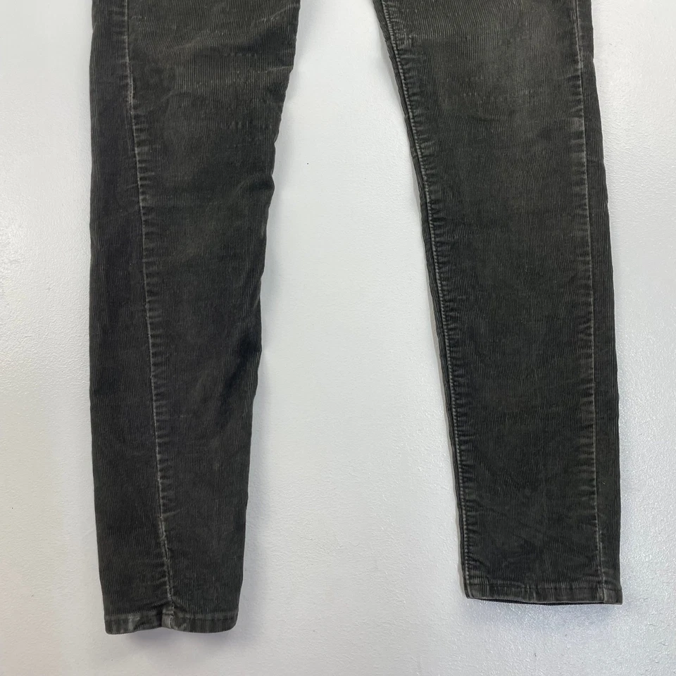 Pantalón gris pana súper ajustado Levi's 710 para mujer W25 L30 UK 6 Foto 2 de 4