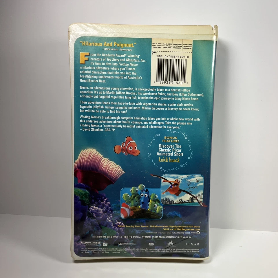 Finding Nemo (VHS, 2003) - Image 2 of 4