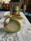 fiestaware HLCCA green stripe juice pitcher rare