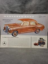 1956-1959 Mercedes Benz 190 W121 Catalog 190 Sedan Sales Brochure Sheet 1958