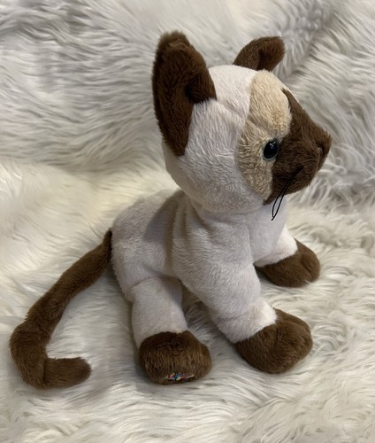 Ganz Webkinz Signature Plush Beige & Brown Stuffed Animal Siamese Cat 8” - Picture 2 of 12