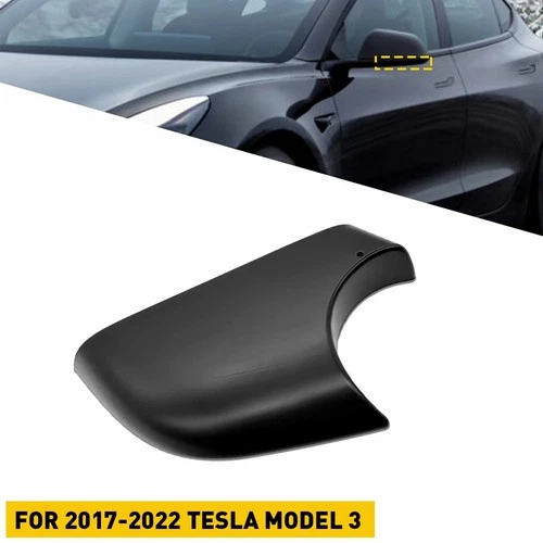 FOR 2017-2022 TESLA MODEL 3 LEFT DRIVER SIDE REARVIEW MIRROR BASE COVER BLACK LH