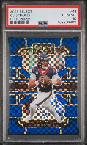 2023 Select Cj Stroud Blue Prizm 031/199 PSA 10