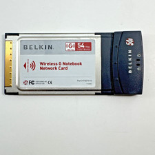 BELKIN Wireless G Notebook Network Card Model F5D7010 Version 3001 802.11g 54Mbp