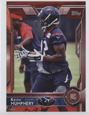 2015 Topps Rookie Topps.com Online Exclusive 5x7 Red 13/25 Keith Mumphery fm0