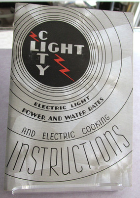 1930s FORT WAYNE INDIANA  History City Light Power & Water Rate Cook Book Deco