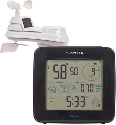 Iris Weather Station with Mini Wireless Display for Temperature, Humidity, Wind