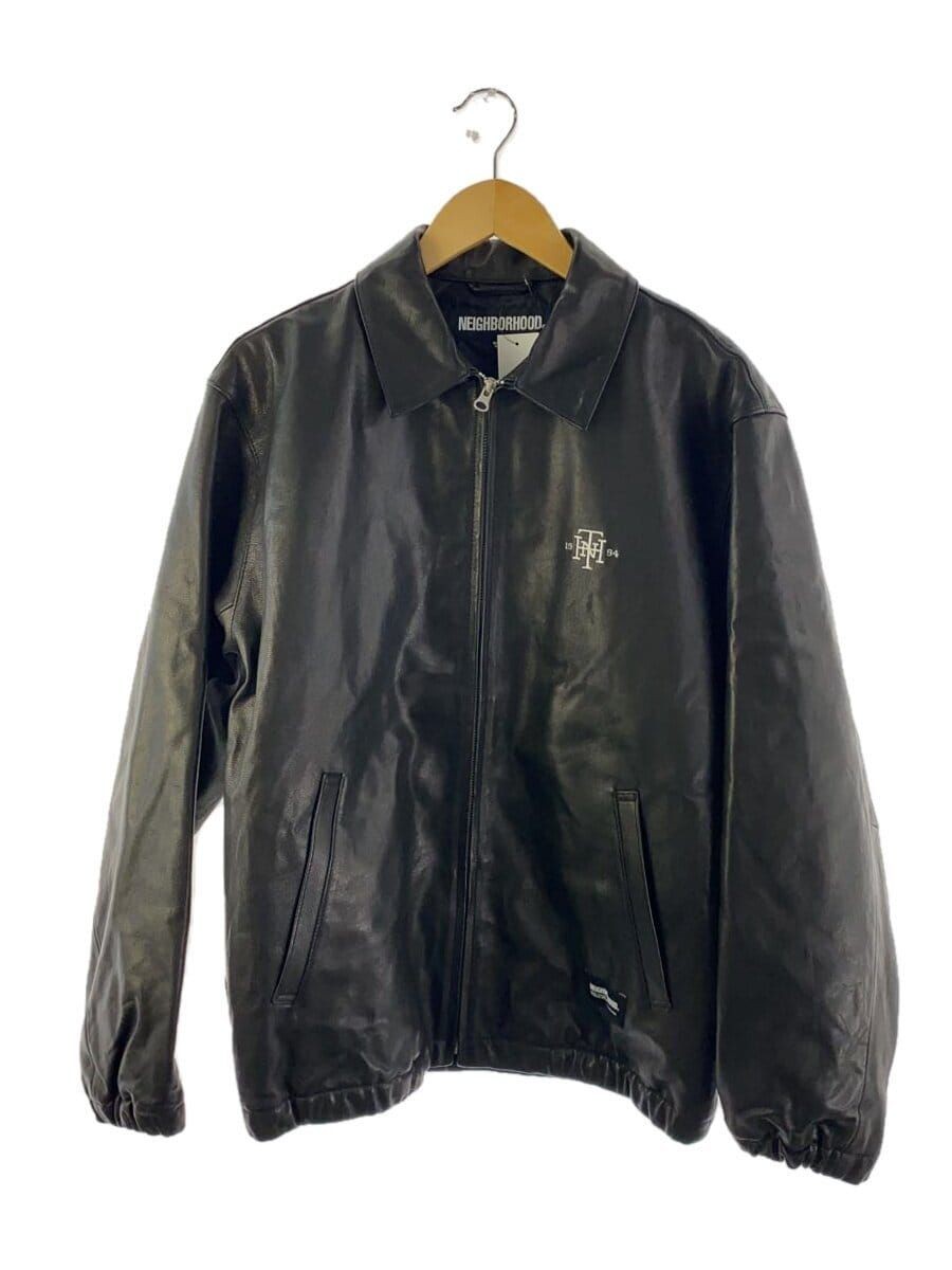 NEIGHBORHOOD Leather Jacket Blouson M Black Plain 232SZNH