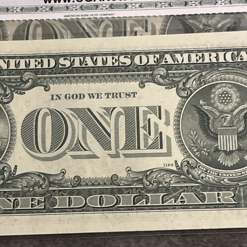 1969 $1 FRN NY CU STAR Fr 1903-B* CGA 64 STARS Choice UNC FIVE Consecutive Notes - Picture 9 of 10