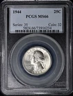 1944 25C Washington Quarter PCGS MS66