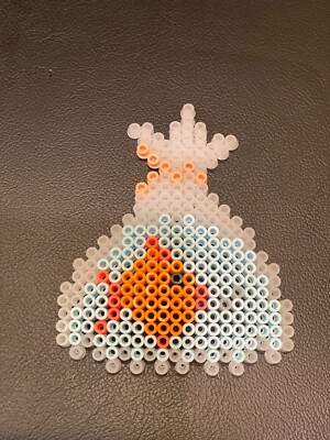 Gold Fish in a Bag Perler Bead Design