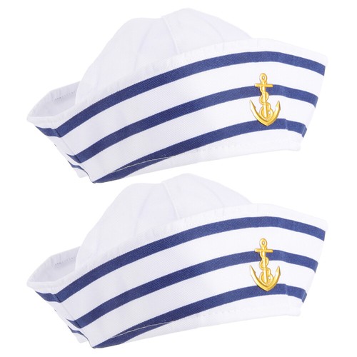 2pcs Cosplay Captain Hat Boat Hat Sailor Hat Party Cosplay Captain Hat - Bild 8 von 12