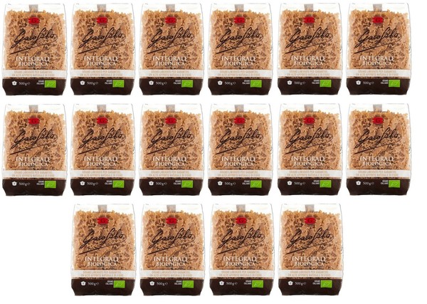 16X Garofalo Pasta Integrale Mafalda Corta Vollkorn-Hartweizen Bio-Produkt 500G-image