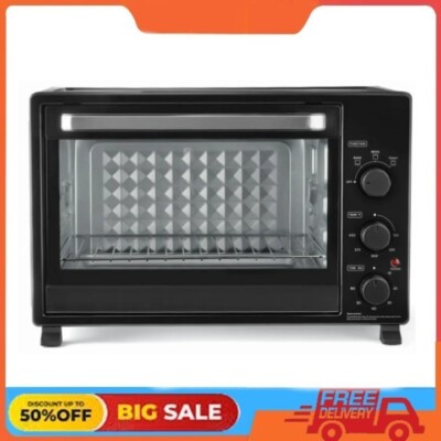 Mainstays XL Toaster Oven, 34QT, 6-Slice Family Size, Black, 1500W, New 