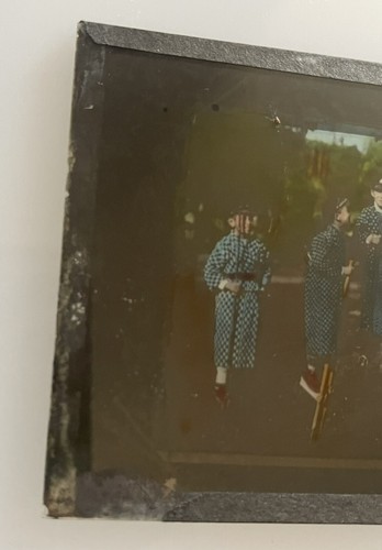 MENGE 6: Antike farbige Glas magische Laterne Rutschen; Japan & japanische Kinder - Bild 8 von 8