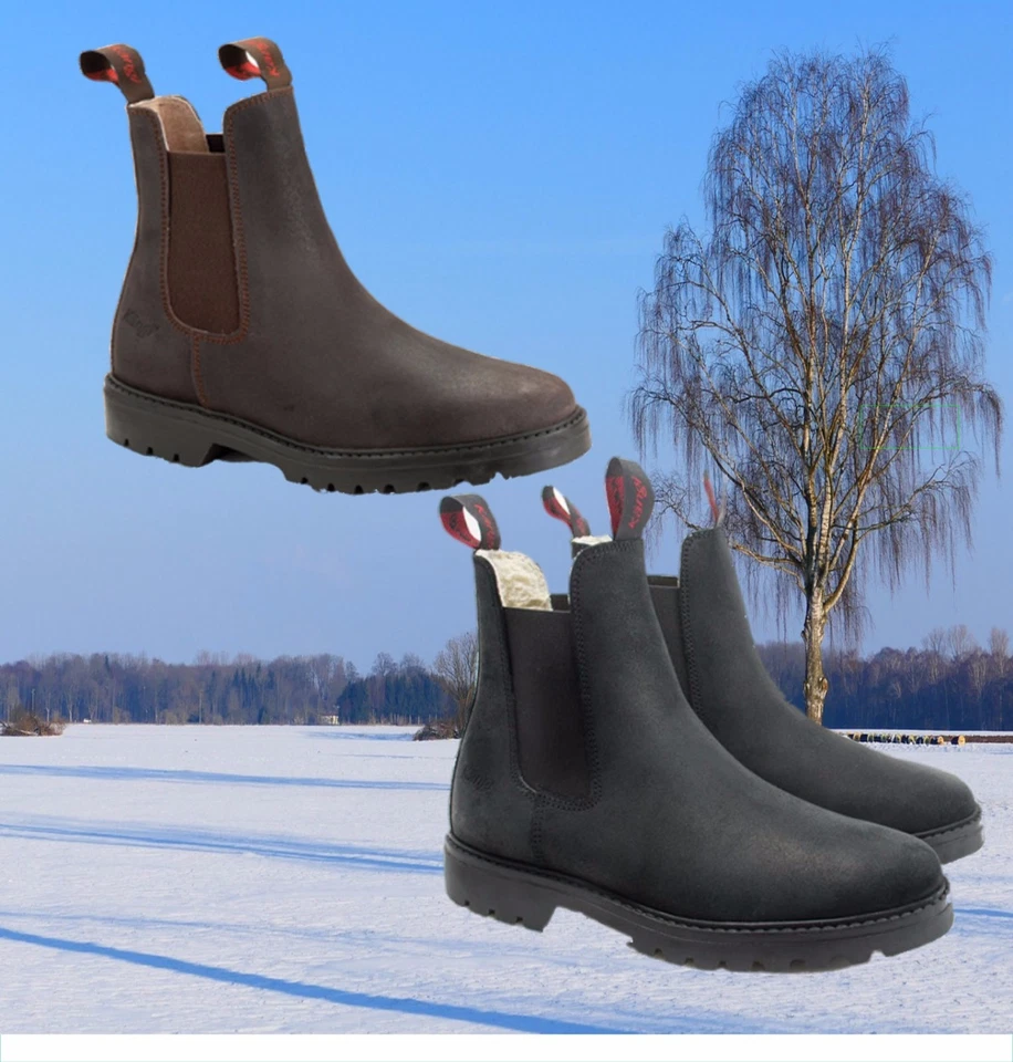 HOBO Kängi on Ice Thermo Stiefelette, Hobo Winter Leder Stiefelette, Webpelz