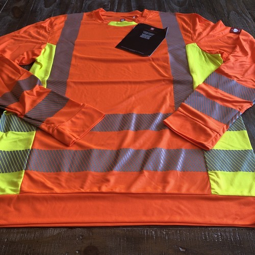 Warnschutz Funktions Zip-T-Shirt UV-Schutz Engelbert Strauss High-Vis Orange M