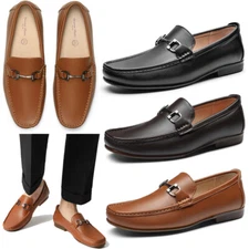 Men's Loafers Shoes Slip On Casual Shoes Moccasin Driving Business Shoes Size US