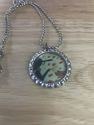 Wizard of Oz Wicked Witch of East And Ruby Slippers  Pendant Necklace