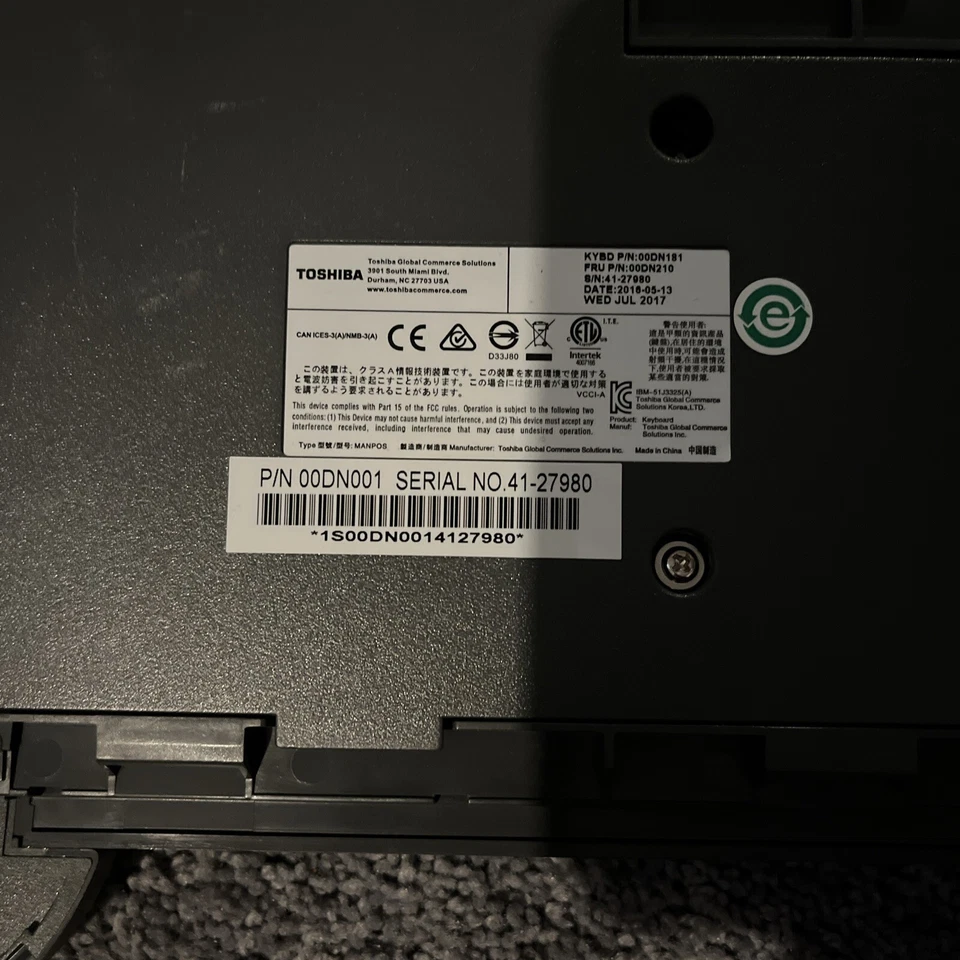 Toshiba POS Keyboard 00DN001 No Wires - Image 3 of 3