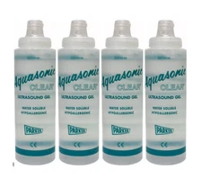 4 Pack Aquasonic CLEAR Ultrasound Gel High Viscosity Gel 8.5 oz Bottle #03-08