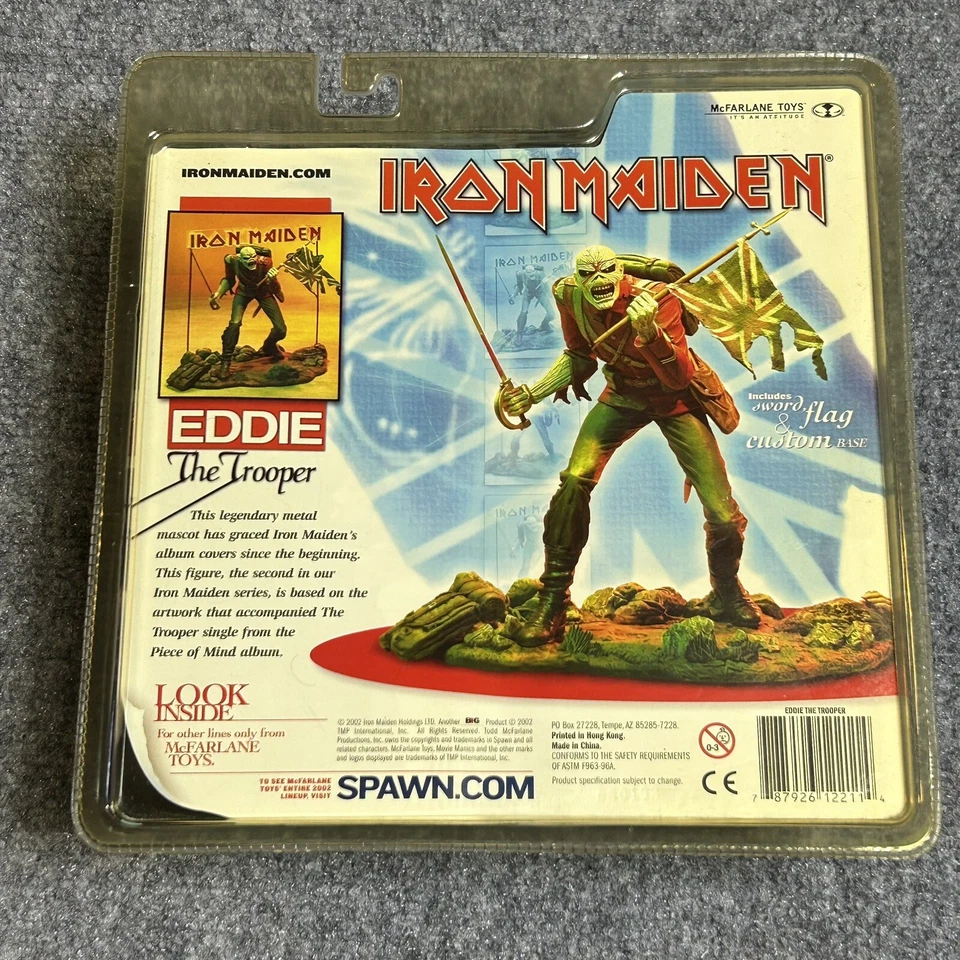 Iron Maiden Eddie the Trooper Action Figure 2002 Mcfarlane Toys Sealed - Image 2 of 4