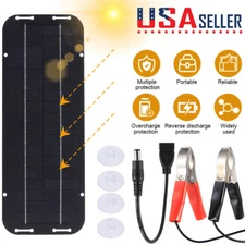 60W Solar Panel 12V Trickle Charger Battery Charger Kit Maintainer Boat Car RV