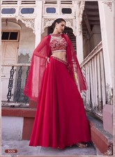 Rani Pink Lehenga Top Shrug Dress Indian Ethnic Woman Salwar Kameez Gift